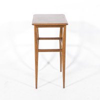 Arts & Crafts Oak Side Table with Moulded Edge and Tapered Legs - Thumbnail 7
