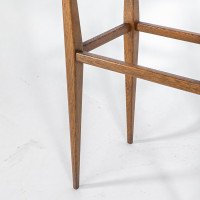 Arts & Crafts Oak Side Table with Moulded Edge and Tapered Legs - Thumbnail 17