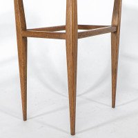 Arts & Crafts Oak Side Table with Moulded Edge and Tapered Legs - Thumbnail 20