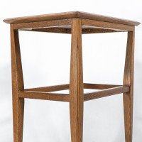 Arts & Crafts Oak Side Table with Moulded Edge and Tapered Legs - Thumbnail 13