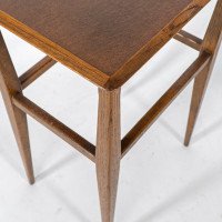 Arts & Crafts Oak Side Table with Moulded Edge and Tapered Legs - Thumbnail 16