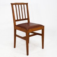 E Barnsley for the Rural Industries Bureau Six Arts & Crafts Oak Dining Chairs - Thumbnail 2