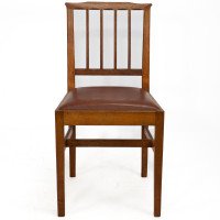 E Barnsley for the Rural Industries Bureau Six Arts & Crafts Oak Dining Chairs - Thumbnail 3