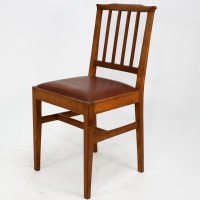 E Barnsley for the Rural Industries Bureau Six Arts & Crafts Oak Dining Chairs - Thumbnail 4