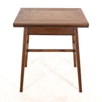 William Birch. Arts & Crafts Oak Card or Game Table with a Swivel & Fold Out Top - Thumbnail 5