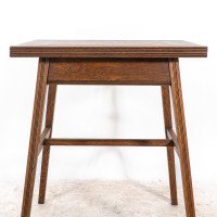 William Birch. Arts & Crafts Oak Card or Game Table with a Swivel & Fold Out Top - Thumbnail 10