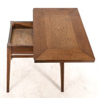 William Birch. Arts & Crafts Oak Card or Game Table with a Swivel & Fold Out Top - Thumbnail 13