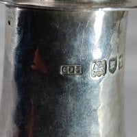 Guild of Handicraft. Arts & Crafts Silver Pepper Pot with a Flaring Base. C1910 - Thumbnail 10