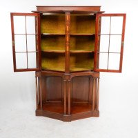 G. M. Ellwood for J. S. Henry, Arts & Crafts Mahogany & Inlaid Cabinet - Thumbnail 3