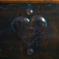 Shapland & Petter. An Arts & Crafts Oak Planter with Copper Heart Shaped Panels - Thumbnail 11