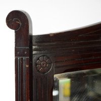 Aesthetic Movement Mahogany Corner Cabinet with Incised Floral Decoration - Thumbnail 6