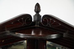 Aesthetic Movement Mahogany Corner Cabinet with Incised Floral Decoration - Thumbnail 7