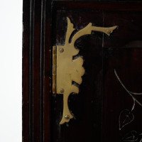 Aesthetic Movement Mahogany Corner Cabinet with Incised Floral Decoration - Thumbnail 12
