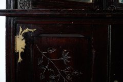 Aesthetic Movement Mahogany Corner Cabinet with Incised Floral Decoration - Thumbnail 11