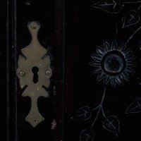 Aesthetic Movement Mahogany Corner Cabinet with Incised Floral Decoration - Thumbnail 15