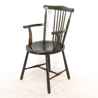 Liberty & Co., Set of Six Arts & Crafts Walnut Windsor Armchairs - Thumbnail 6