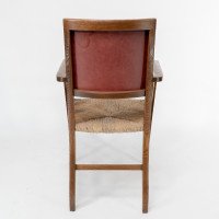 Liberty & Co., Arts & Crafts Rush Seat Armchair with a Shaped Back - Thumbnail 19