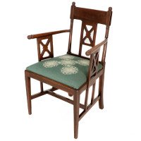 William Birch. Aesthetic Movement Walnut Armchair with Turned Ball Finials - Thumbnail 3