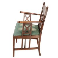 William Birch. Aesthetic Movement Walnut Armchair with Turned Ball Finials - Thumbnail 5
