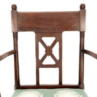 William Birch. Aesthetic Movement Walnut Armchair with Turned Ball Finials - Thumbnail 7