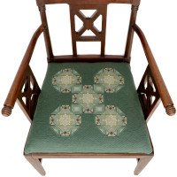 William Birch. Aesthetic Movement Walnut Armchair with Turned Ball Finials - Thumbnail 8