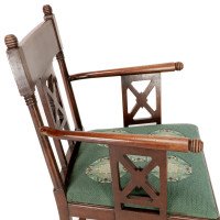 William Birch. Aesthetic Movement Walnut Armchair with Turned Ball Finials - Thumbnail 11