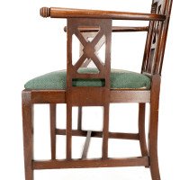 William Birch. Aesthetic Movement Walnut Armchair with Turned Ball Finials - Thumbnail 14