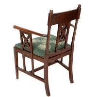 William Birch. Aesthetic Movement Walnut Armchair with Turned Ball Finials - Thumbnail 18