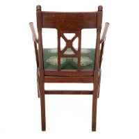 William Birch. Aesthetic Movement Walnut Armchair with Turned Ball Finials - Thumbnail 19