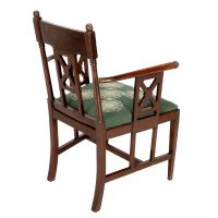 William Birch. Aesthetic Movement Walnut Armchair with Turned Ball Finials - Thumbnail 20