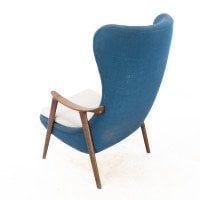 Mid Century Danish Teak & Upholstered Egg Chair in the Style of Arne Jacobsen - Thumbnail 12