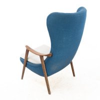 Mid Century Danish Teak & Upholstered Egg Chair In the style of Arne Jacobsen - Thumbnail 12