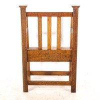 Arts & Crafts Hall Seat in the Glasgow-Style with Extended Capped Tops - Thumbnail 7
