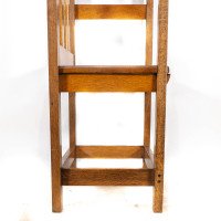Arts & Crafts Hall Seat in the Glasgow-Style with Extended Capped Tops - Thumbnail 15