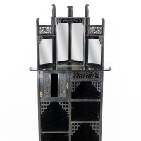 Heal's Attributed, an Anglo-Japanese Aesthetic Movement Butterfly Corner Cabinet - Thumbnail 4