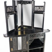 Heal's Attributed, an Anglo-Japanese Aesthetic Movement Butterfly Corner Cabinet - Thumbnail 9