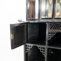 Heal's Attributed, an Anglo-Japanese Aesthetic Movement Butterfly Corner Cabinet - Thumbnail 15