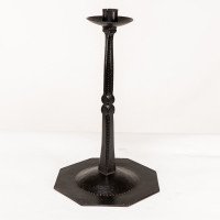 Designed by Ernest Gimson. A Rare Tall Steel Candlestick Made by Alfred Bucknell - Thumbnail 4