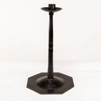 Designed by Ernest Gimson. A Rare Tall Steel Candlestick Made by Alfred Bucknell - Thumbnail 5