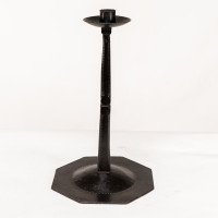 Designed by Ernest Gimson. A Rare Tall Steel Candlestick Made by Alfred Bucknell - Thumbnail 7