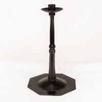 Designed by Ernest Gimson. A Rare Tall Steel Candlestick Made by Alfred Bucknell - Thumbnail 8