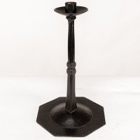 Designed by Ernest Gimson. A Rare Tall Steel Candlestick Made by Alfred Bucknell - Thumbnail 11