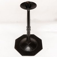 Designed by Ernest Gimson. A Rare Tall Steel Candlestick Made by Alfred Bucknell - Thumbnail 12