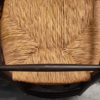 Gio Ponti. Ebonised Ladder Back Rush Seat Side or Desk Chair with Ball Feet - Thumbnail 19