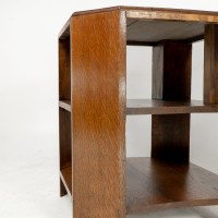 Heals and Son. An Arts and Crafts oak bookcase/side tables  - Thumbnail 6