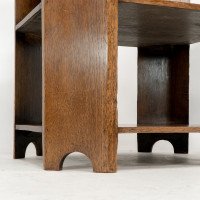 Heals and Son. An Arts and Crafts oak bookcase/side tables  - Thumbnail 7