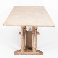 Heals Limed Oak Tilden Dining Table with Eight Matching Chairs & Matching Mirror - Thumbnail 6