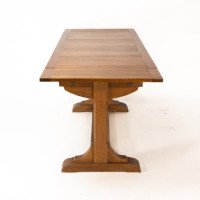 Heal's & Son. Arts & Crafts Narrow Oak Extending Dining Table - Thumbnail 4
