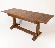 Heal's & Son. Arts & Crafts Narrow Oak Extending Dining Table - Thumbnail 7
