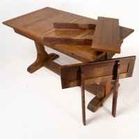 Heal's & Son. Arts & Crafts Narrow Oak Extending Dining Table - Thumbnail 16